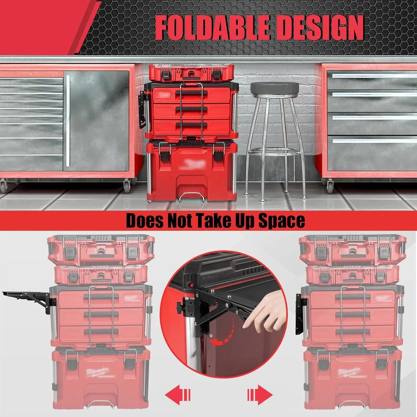 Milwaukee PACKOUT Folding Table with Magnetic Tool Tray